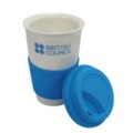 Double wall ceramic mug with silicon lid - BRITISH COUNCIL